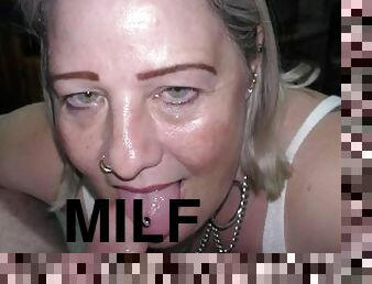 NZ MILF whore gives her Master a CIM Blowjob while he counts her whoring money