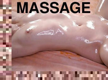 Sensual Oiled Massage Shaking Squirt Orgasm And Oil Creampie