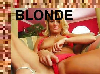 Bikini blonde loves anal