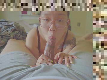 Nerdy Asian Girl With Glasses Sucking Dick After Class