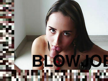 POV blowjob from cute teen Valeria
