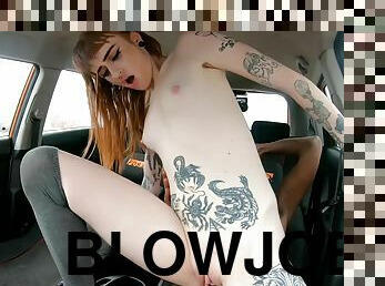 Redhead minx Azura Alii gets boned in the car