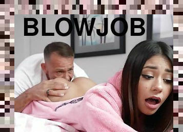 Dark-haired newcomer Xxlayna Marie gets fucked hard in bed