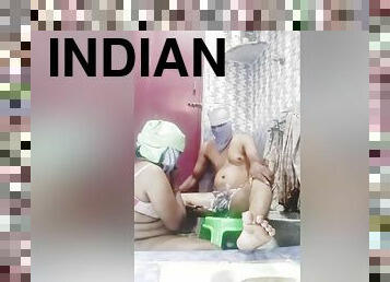 Indian Wife Shave Husband