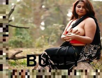 Super Busty Cute Wife Outdoor Video Shoot