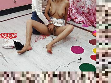 Holi Special - Cousin Brother Fuck Hard Priya In Holi Occasion With Hindi Roleplay - Your Priya