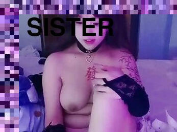 Newcomer goes to sea with big breasted sister! Sexy costume with bunny ears! A pair of big breasts swaying, Chinas live broadcast of sexy black sto...