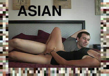 asiatique, chatte-pussy, massage, baisers, sur-le-visage, naturel, serrée, petite, rasé, humide