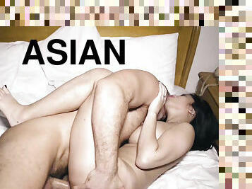 asiatique, gros-nichons, fellation, hardcore, branlette, black, mari, ejaculation, seins, blanc