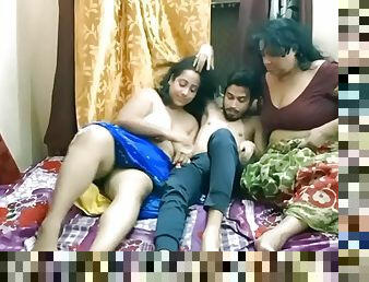 Pehle saas fir bahu ne karwai threesome chudai