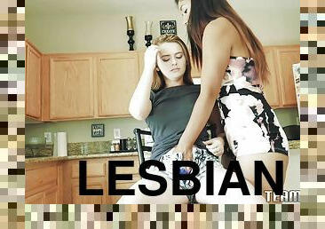 Swarthy Latino Lesbian Slut Seduces White Virgin Girl