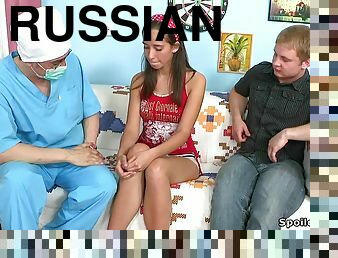 Russian Teen Dusya Threesome