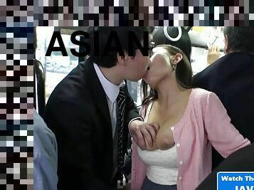एशियाई, सार्वजनिक, लड़कियां, टीन, जापानी, बस