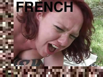 fisting, en-plein-air, anal, hardcore, française, belle-femme-ronde, rousse, dodue, dure