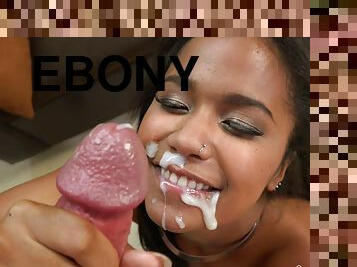 ebony girl with jizz on face - loni legend