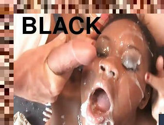 babes, ejaculation-sur-le-corps, hardcore, compilation, black, bukkake