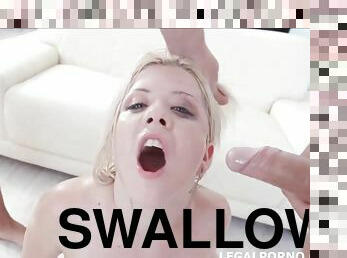 Anna Rey Swallows Semen - Hard Gangbang Porn