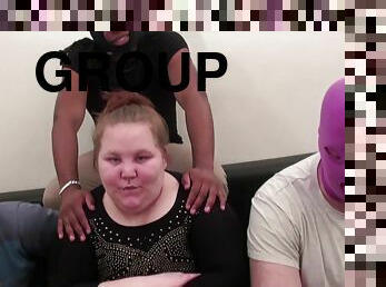 A Sloppy Phat Bitch Humped By A Few Blac - BBW Group