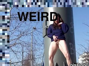 Look at the weird places to pee these girls have found