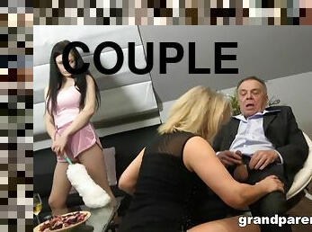 Rich Couple Teaching Teenager Maid To Sucks