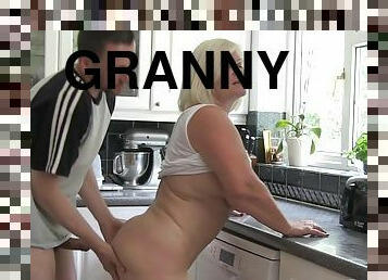 Big-Breasted Granny Get Her Snatch Shagged Hard