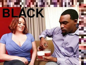 Maggie Green drinks with dude having Big Black Penis