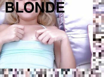 Petite Blonde Teen tries to suck POV
