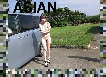 Asian fucked hard outdoor