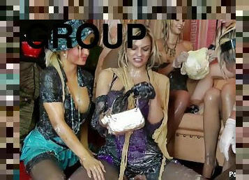 Jenna Lovely Klarisa Dina Sindy group lesbians wet
