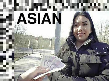 Asian bitch Alina Crystall fucks for cash