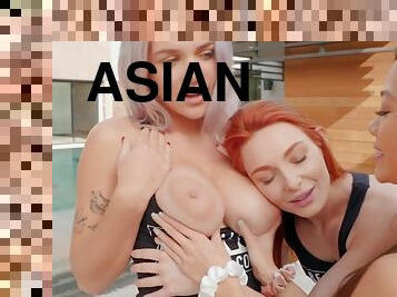 asiático, banhos, teta-grande, masturbação, mamilos, orgia, na-rua, cona-pussy, amador, lésbicas