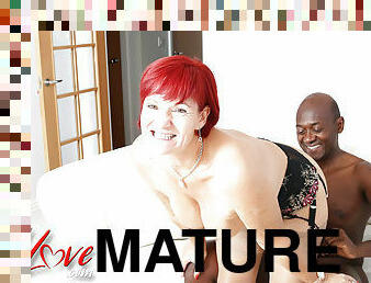 AGEDLOVE Mature Redhead Interracial Hard Core Sex