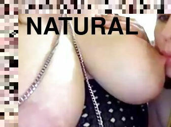 She Lucky to Suck Big Natural Tits & Big Nipples of her GirlFriend