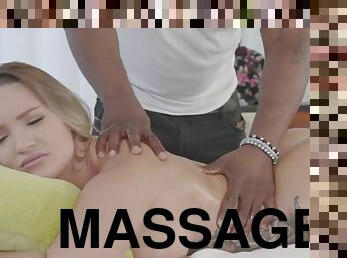 Kinky Massage Spa - Cali Carter gets monster dick and cum in mouth