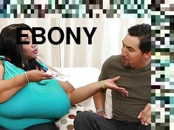 The Candi Sitter - fat ass ebony BBW with monster tits cotton candi
