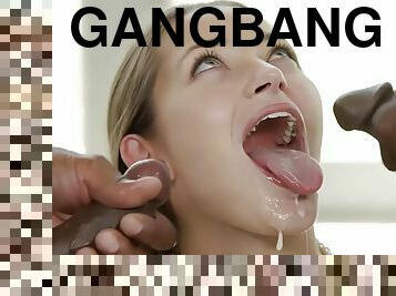 Lustful Dani Daniels interracial gangbang breathtaking porn video