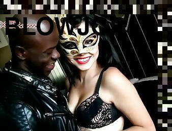 Interracial debut with Latina Alicia - cum on face