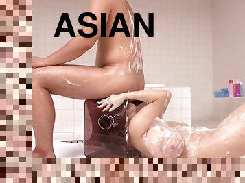 asiático, culo, bañando, tetas-grandes, babes, japonés, masaje, natural, pechugona, fetichista