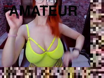 Young Redhead teen solo on webcam in sexy bikini