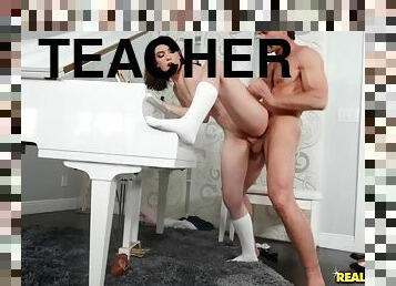 Teen Maddie Winters fucked over the piano by her pervert teacher