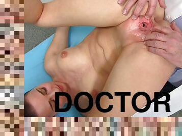 kinky doctor checks her slit