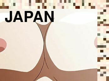 gros-nichons, public, écolière, anal, jouet, japonais, drôle, anime, hentai, gros-seins