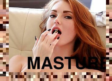 masturbation, babes, rousse, solo