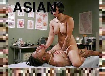 asiatique, gode-ceinture, médecin, interracial, jouet, branlette, bdsm, black, esclave, lingerie