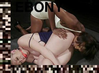 gros-nichons, transsexuelle, femme, anal, fellation, ébène, énorme-bite, interracial, hardcore, bdsm