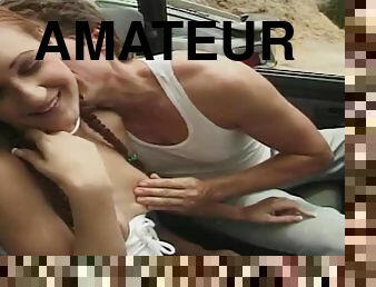 en-plein-air, public, amateur, anal, ejaculation-sur-le-corps, ados, maison, voiture, salope, sur-le-visage