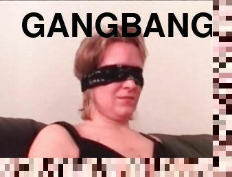 Gangbang Archive White slut gangbanged by 20 horny guys