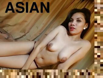 asiatique, amateur, fellation, branlette, point-de-vue