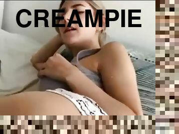 Accidental creampie in sis
