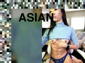 Asian fingers her ass